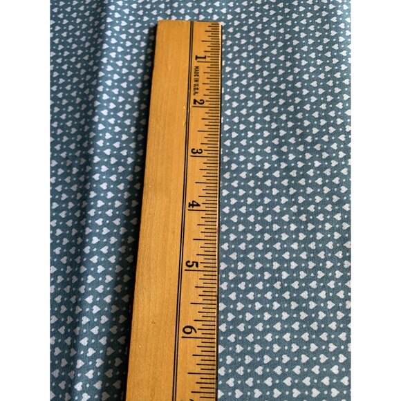 Blue & White Heart Pattern Cotton Fabric 1/2 Yard 44" Wide Sewing Crafting - Picture 3 of 5